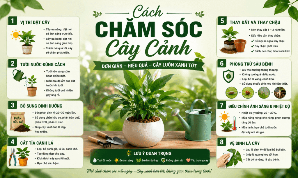 cách chăm sóc cây cảnh