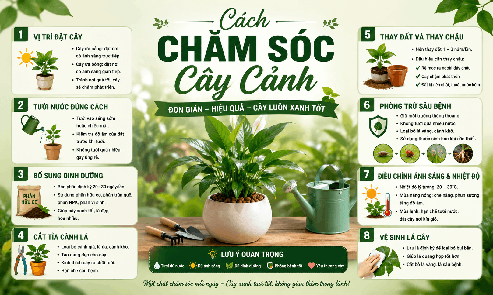 cách chăm sóc cây cảnh